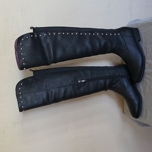 Very Volatile  LA  High Blk Boots Size 7